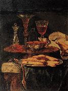 Christian Berentz Still-Life with Crystal Glasses and Sponge-Cakes USA oil painting artist